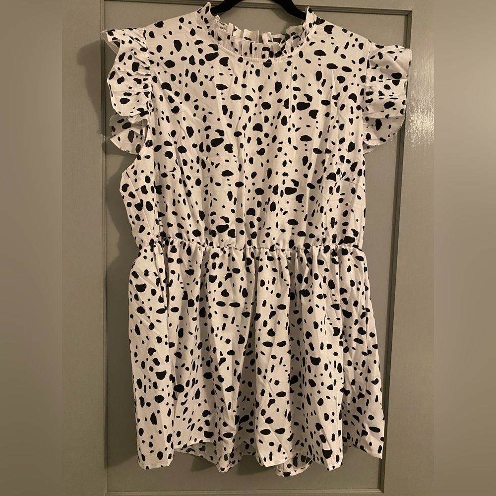 SHEIN cow print shirt 2XL